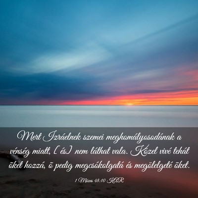 Picture 03 - 1 Mózes 48:10 KAR - Mert Izráelnek szemei meghomályosodának a - Bible Verse Picture