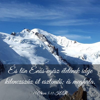 Picture 03 - 1 Mózes 5:11 KAR - És lõn Énós egész életének ideje - Bible Verse Picture