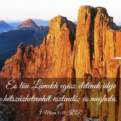 Picture 03 - 1 Mózes 5:31 KAR - És lõn Lámekh egész életének ideje - Bible Verse Picture