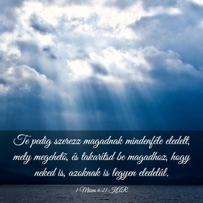 Picture 03 - 1 Mózes 6:21 KAR - Te pedig szerezz magadnak mindenféle eledelt, - Bible Verse Picture