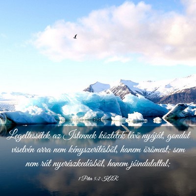 Picture 03 - 1 Péter 5:2 KAR - Legeltessétek az Istennek köztetek lévõ - Bible Verse Picture