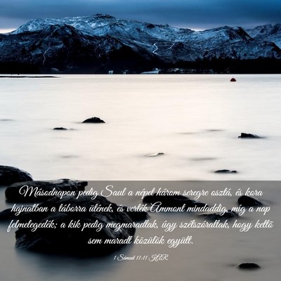Picture 03 - 1 Sámuel 11:11 KAR - Másodnapon pedig Saul a népet három seregre - Bible Verse Picture