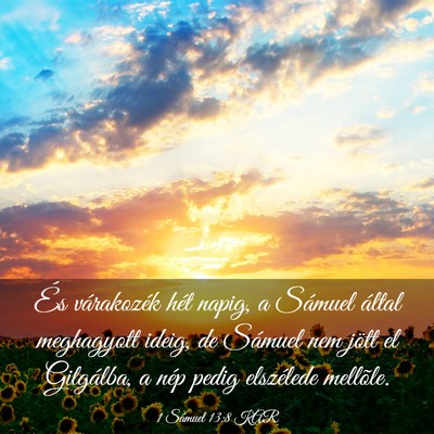 Picture 03 - 1 Sámuel 13:8 KAR - És várakozék hét napig, a Sámuel által - Bible Verse Picture