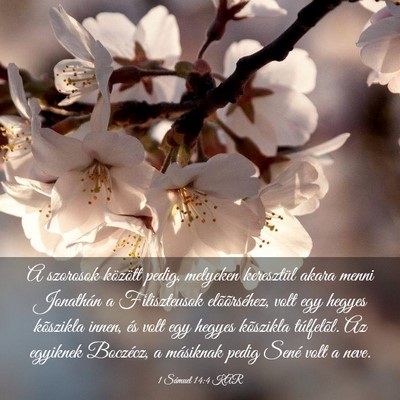 Picture 03 - 1 Sámuel 14:4 KAR - A szorosok között pedig, melyeken keresztül - Bible Verse Picture
