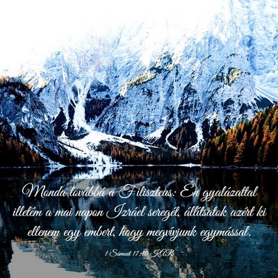 Picture 03 - 1 Sámuel 17:10 KAR - Monda továbbá a Filiszteus: Én gyalázattal - Bible Verse Picture