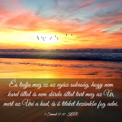 Picture 03 - 1 Sámuel 17:47 KAR - És tudja meg ez az egész sokaság, hogy nem - Bible Verse Picture