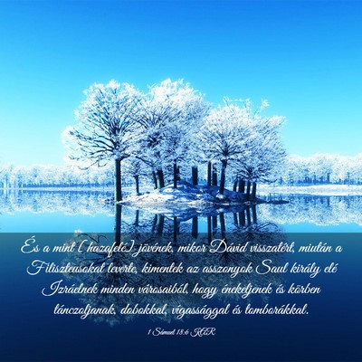 Picture 03 - 1 Sámuel 18:6 KAR - És a mint [hazafelé] jövének, mikor Dávid - Bible Verse Picture