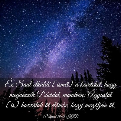Picture 03 - 1 Sámuel 19:15 KAR - És Saul elküldé [ismét] a követeket, hogy - Bible Verse Picture