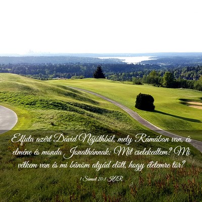 Picture 03 - 1 Sámuel 20:1 KAR - Elfuta azért Dávid Nájóthból, mely Rámában - Bible Verse Picture