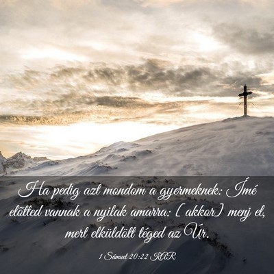Picture 03 - 1 Sámuel 20:22 KAR - Ha pedig azt mondom a gyermeknek: Ímé elõtted - Bible Verse Picture