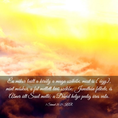 Picture 03 - 1 Sámuel 20:25 KAR - És mikor leült a király a maga székébe, most - Bible Verse Picture