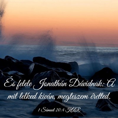 Picture 03 - 1 Sámuel 20:4 KAR - És felele Jonathán Dávidnak: A mit lelked - Bible Verse Picture