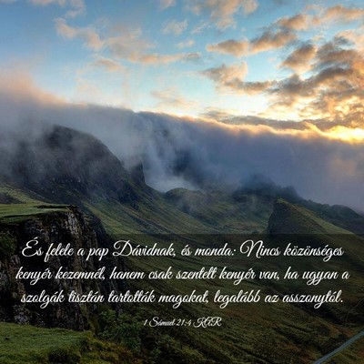 Picture 03 - 1 Sámuel 21:4 KAR - És felele a pap Dávidnak, és monda: Nincs - Bible Verse Picture
