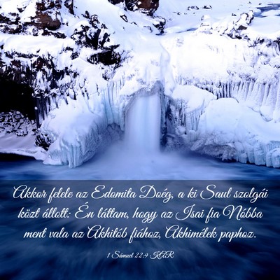 Picture 03 - 1 Sámuel 22:9 KAR - Akkor felele az Edomita Doég, a ki Saul szolgái - Bible Verse Picture