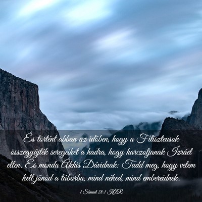 Picture 03 - 1 Sámuel 28:1 KAR - És történt abban az idõben, hogy a - Bible Verse Picture