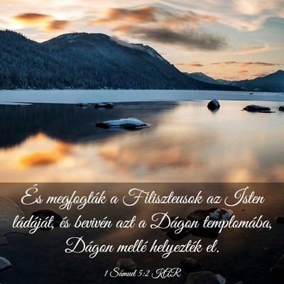 Picture 03 - 1 Sámuel 5:2 KAR - És megfogták a Filiszteusok az Isten - Bible Verse Picture