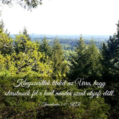 Picture 03 - 1 Thesszalonika 5:27 KAR - Kényszerítlek titeket az Úrra, hogy - Bible Verse Picture