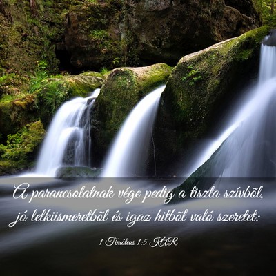 Picture 03 - 1 Timóteus 1:5 KAR - A parancsolatnak vége pedig a tiszta szívbõl, - Bible Verse Picture