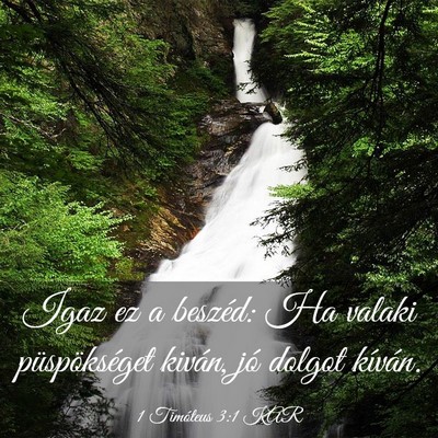 Picture 03 - 1 Timóteus 3:1 KAR - Igaz ez a beszéd: Ha valaki püspökséget - Bible Verse Picture