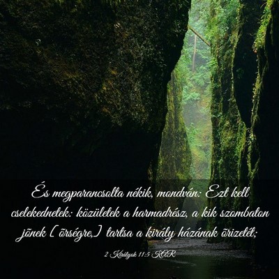 Picture 03 - 2 Királyok 11:5 KAR - És megparancsolta nékik, mondván: Ezt kell - Bible Verse Picture