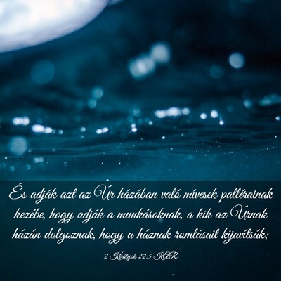 Picture 03 - 2 Királyok 22:5 KAR - És adják azt az Úr házában való mívesek - Bible Verse Picture