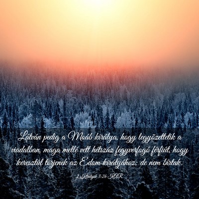 Picture 03 - 2 Királyok 3:26 KAR - Látván pedig a Moáb királya, hogy - Bible Verse Picture