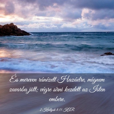 Picture 03 - 2 Királyok 8:11 KAR - És mereven ránézett Hazáelre, mígnem zavarba - Bible Verse Picture