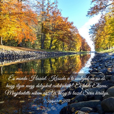 Picture 03 - 2 Királyok 8:13 KAR - És monda Hazáel: Kicsoda a te szolgád, ez az - Bible Verse Picture
