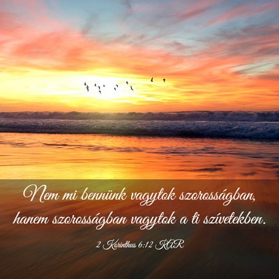 Picture 03 - 2 Korinthus 6:12 KAR - Nem mi bennünk vagytok szorosságban, hanem - Bible Verse Picture