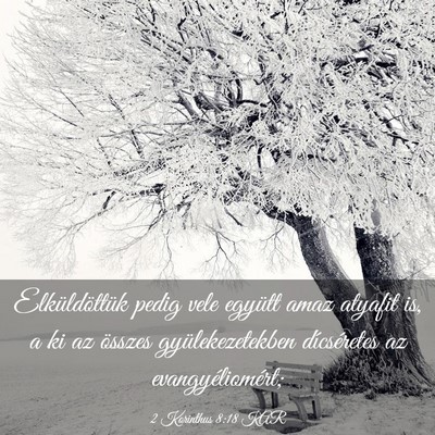 Picture 03 - 2 Korinthus 8:18 KAR - Elküldöttük pedig vele együtt amaz atyafit - Bible Verse Picture