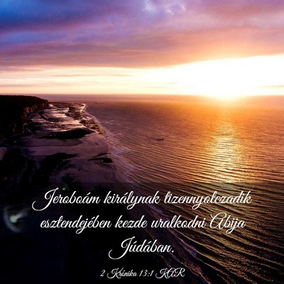 Picture 03 - 2 Krónika 13:1 KAR - Jeroboám királynak tizennyolczadik - Bible Verse Picture