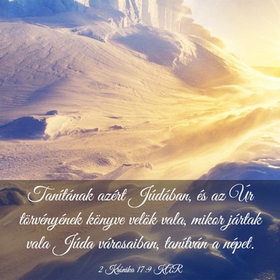 Picture 03 - 2 Krónika 17:9 KAR - Tanítának azért Júdában, és az Úr - Bible Verse Picture