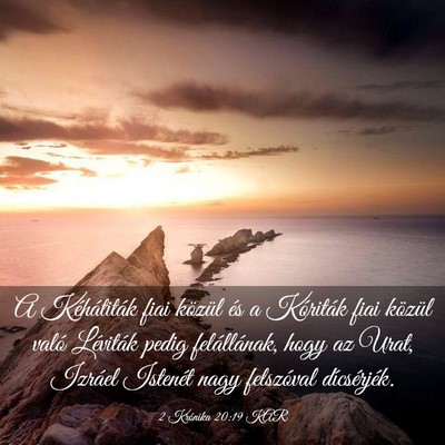 Picture 03 - 2 Krónika 20:19 KAR - A Kéhátiták fiai közül és a Kóriták fiai - Bible Verse Picture