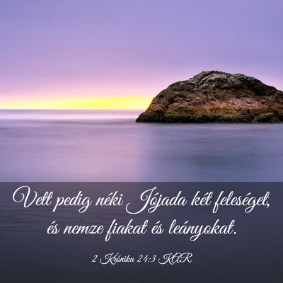 Picture 03 - 2 Krónika 24:3 KAR - Vett pedig néki Jójada két feleséget, és - Bible Verse Picture