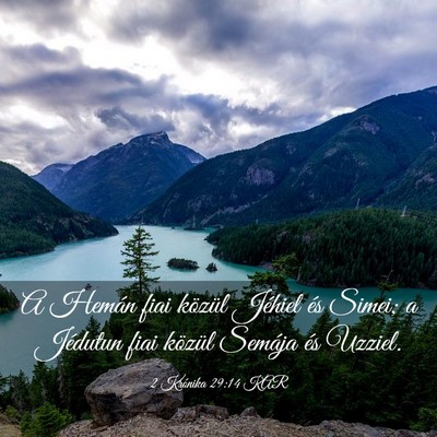 Picture 03 - 2 Krónika 29:14 KAR - A Hemán fiai közül Jéhiel és Simei; a - Bible Verse Picture