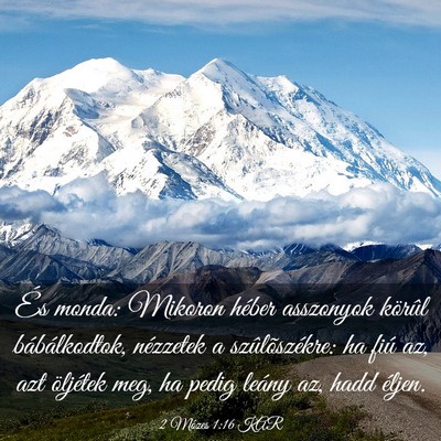 Picture 03 - 2 Mózes 1:16 KAR - És monda: Mikoron héber asszonyok körûl - Bible Verse Picture
