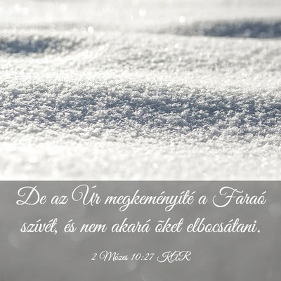 Picture 03 - 2 Mózes 10:27 KAR - De az Úr megkeményíté a Faraó szívét, és - Bible Verse Picture