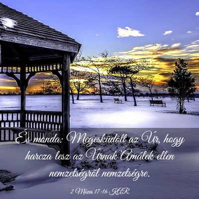 Picture 03 - 2 Mózes 17:16 KAR - És monda: Megesküdött az Úr, hogy harcza lesz - Bible Verse Picture