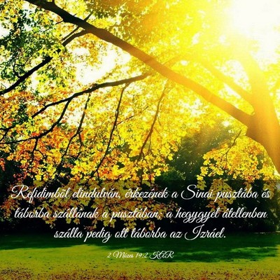 Picture 03 - 2 Mózes 19:2 KAR - Refidimbõl elindulván, érkezének a Sinai - Bible Verse Picture