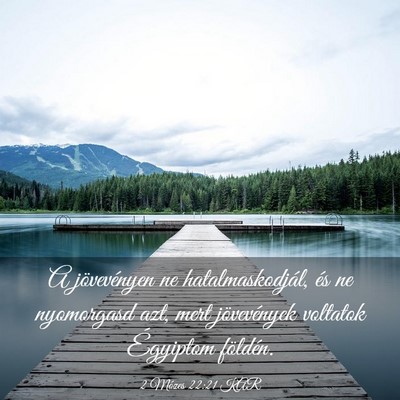 Picture 03 - 2 Mózes 22:21 KAR - A jövevényen ne hatalmaskodjál, és ne - Bible Verse Picture