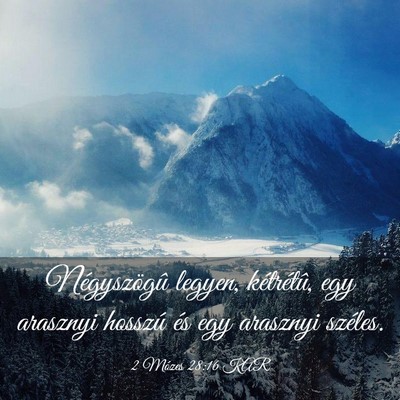 Picture 03 - 2 Mózes 28:16 KAR - Négyszögû legyen, kétrétû, egy arasznyi - Bible Verse Picture