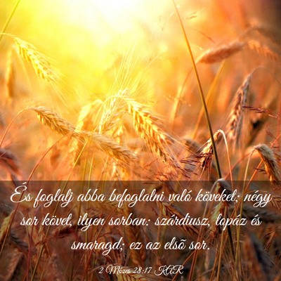 Picture 03 - 2 Mózes 28:17 KAR - És foglalj abba befoglalni való köveket; négy - Bible Verse Picture