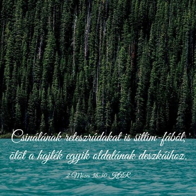 Picture 03 - 2 Mózes 36:30 KAR - Csinálának reteszrúdakat is sittim-fából, - Bible Verse Picture