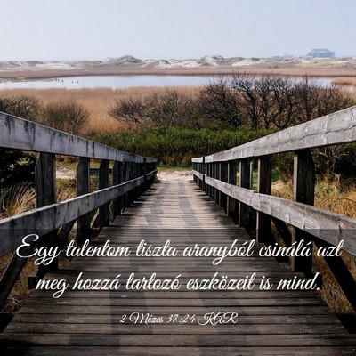 Picture 03 - 2 Mózes 37:24 KAR - Egy talentom tiszta aranyból csinálá azt meg - Bible Verse Picture
