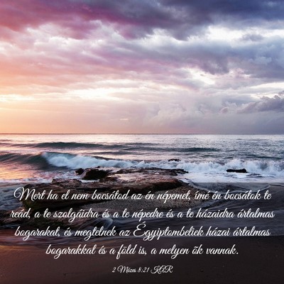 Picture 03 - 2 Mózes 8:21 KAR - Mert ha el nem bocsátod az én népemet, ímé - Bible Verse Picture