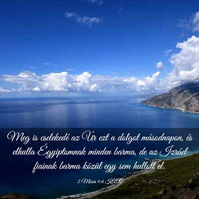 Picture 03 - 2 Mózes 9:6 KAR - Meg is cselekedé az Úr ezt a dolgot - Bible Verse Picture