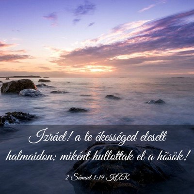 Picture 03 - 2 Sámuel 1:19 KAR - Izráel! a te ékességed elesett halmaidon: - Bible Verse Picture