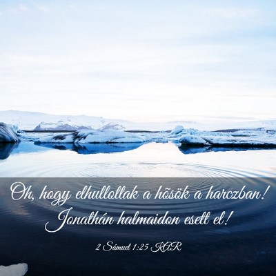 Picture 03 - 2 Sámuel 1:25 KAR - Oh, hogy elhullottak a hõsök a harczban! - Bible Verse Picture