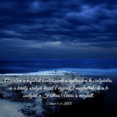 Picture 03 - 2 Sámuel 11:24 KAR - Azonban a kõfalról lövöldözének a nyilasok - Bible Verse Picture