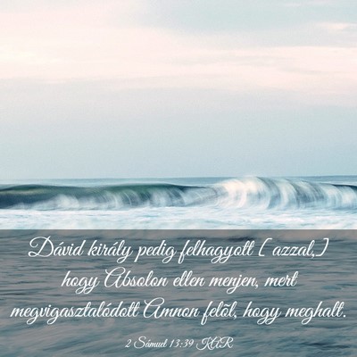 Picture 03 - 2 Sámuel 13:39 KAR - Dávid király pedig felhagyott [azzal,] hogy - Bible Verse Picture